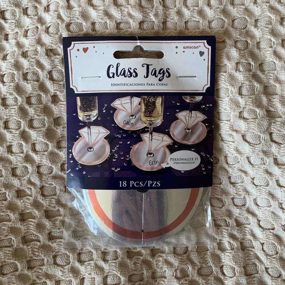 NEW Engagement Party Glass Tags
